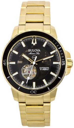 Bulova Marine Star Black Dial Automatic Diver's 200M Men's Watch 97A174