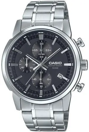 Casio Standard Chronograph Black Dial Quartz Men's Watch MTP-E510D-1A1V