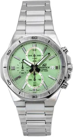 Casio Edifice Chronograph Green Dial Quartz 100M Men's Watch EFV-640D-3AV