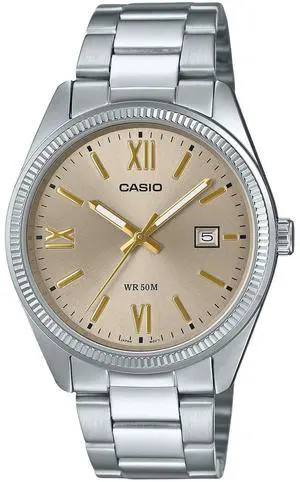 Casio Standard Analog Beige Dial Dress Quartz Men's Watch MTP-1302DD-9AV