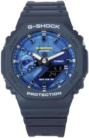 Casio G-Shock Blue Dial Quartz Sports 200M Men's Watch GA-2100AS-2A