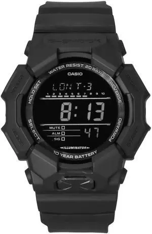 Casio G-Shock Digital Bio-Based Resin Strap Quartz GD-010-1A1 200M Men's Watch