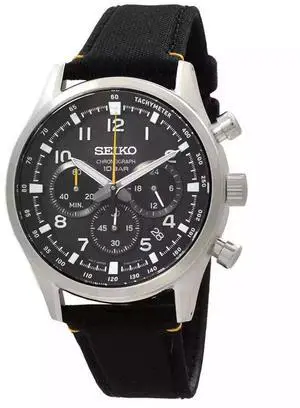Seiko Discover More Chronograph Black Dial Quartz 100M Men's Watch SSB449P1