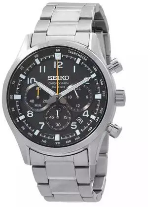 Seiko Discover More Black Dial Quartz 100M Men's Watch SSB447P1