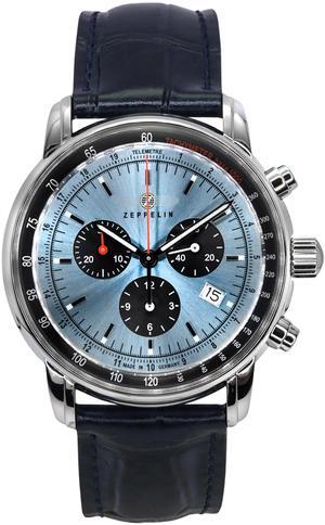 Zeppelin LZ 14 Marine Chronograph Ice Blue Dial Quartz Men's Watch 88862