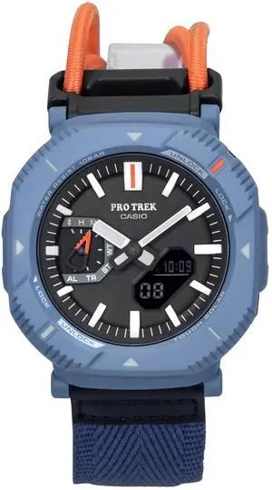 Casio Pro Trek Hiker Line Analog-Digital Bluetooth Mobile Link Cloth Strap Tough Solar PRJ-B001B-2 100M Mens Watch
