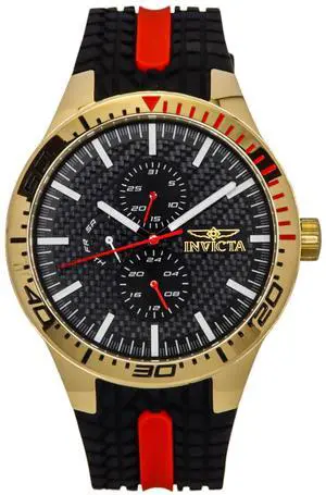 Invicta Racing Silicone Strap Black Dial Quartz 48872 Men's Watch