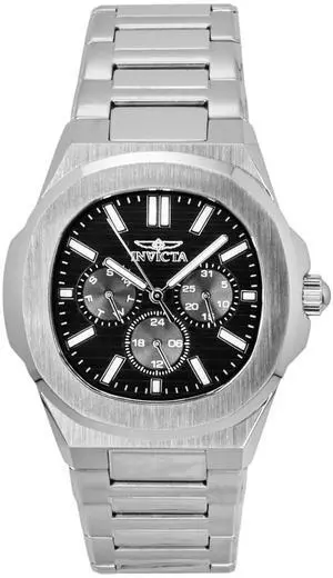 Invicta Speedway Stainless Steel Black Dial Quartz 48325 Men's Watch