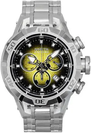 Invicta Reserve Chronograph Yellow and Black Dial Quartz 100M Men's Watch 47848