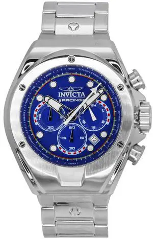 Invicta Racing Chronograph Stainless Steel Blue Dial Quartz 47745 Men's Watch