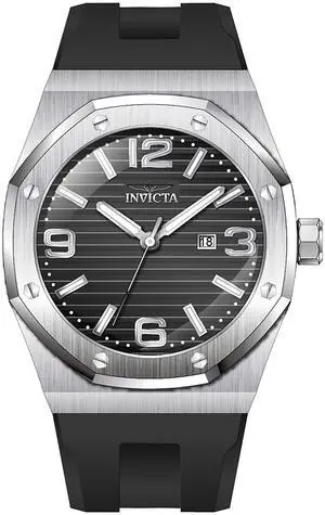 Invicta Huracan Silicone Strap Black Dial Quartz 45772 100M Men's Watch