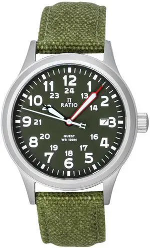 Ratio Quest Green Dial Quartz Casual 100M Lewis And Clark Edition RTQ029