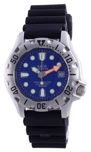 Ratio FreeDiver Professional 500M Sapphire Automatic 32BJ202A-BLU Men's Watch Ratio FreeDiver Professional 500M Sapphire Automatic 32BJ202A-BLU Men's Watch