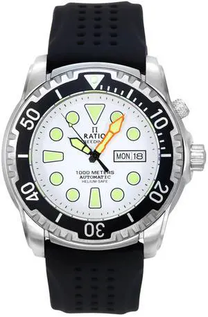 Ratio FreeDiver Automatic White Dial Diver's Men's Watch 1068HA90-34VA-WHT-V02