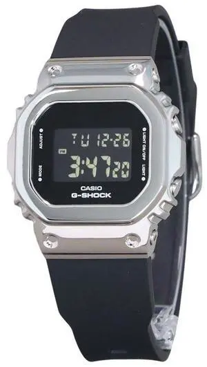 Casio G-SHOCK Digital Metal Bezel Alarm Flash Alert GM-5600U-1 200M Mens Watch