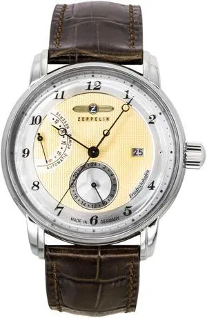 Zeppelin Friedrichshafen Brown Gold Dial Automatic Dress Men's Watch 85905