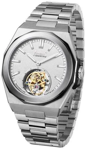 Arbutus Tourbillon White Dial Mechanical Dress Unisex Watch AR-TB-13SWS