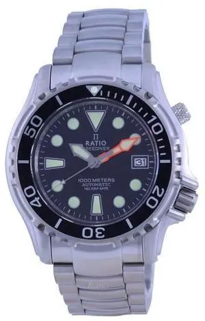 Ratio FreeDiver 1000M Black Dial Automatic 1066KE26-33VA-BLK Men's Watch