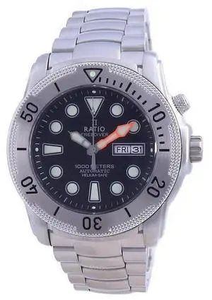 Ratio Free Diver Helium-Safe Automatic 1068MD96-34VA-BLK 1000M Men's Watch