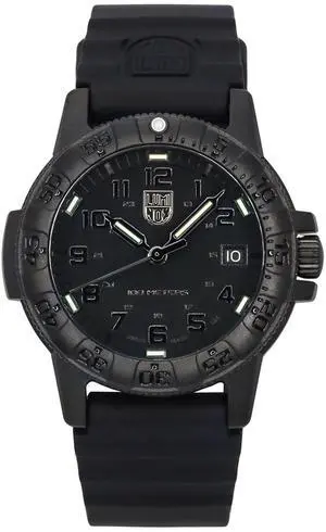 Luminox Leatherback SEA Turtle Black Dial Quartz 100M Men's Watch XS.0301.BO.L