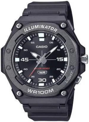 Casio Illuminator Analog Quartz MW-620H-1AV 100M Mens Watch Resin Strap Black Dial 100M Casio Illuminator Analog Quartz MW-620H-1AV 100M Mens Watch Resin Strap Black Dial 100M