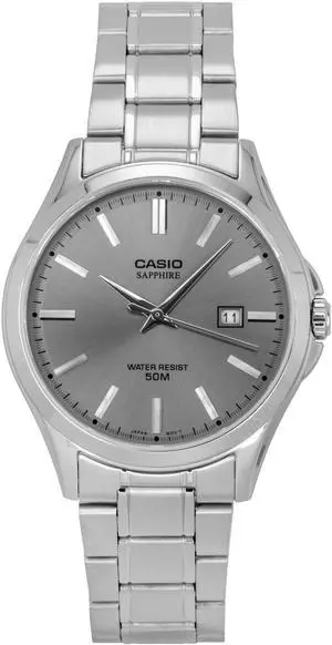 Casio Standard Analog Stainless Steel Grey Dial Quartz MTS-115D-8AV Men's Watch