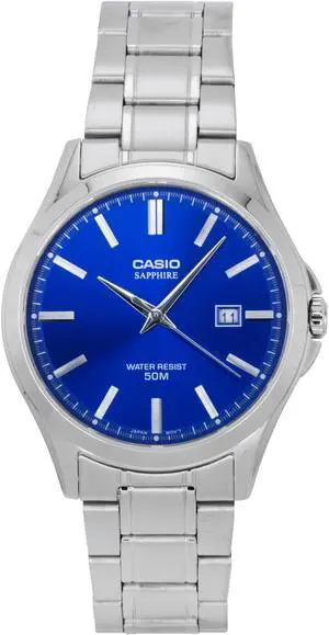 Casio Standard Analog Stainless Steel Blue Dial Quartz MTS-115D-2A1V Men's Watch