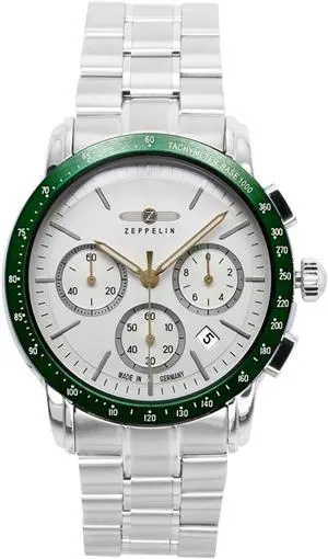 Zeppelin New York Chronograph White Dial Quartz Men's Watch 8878MB4