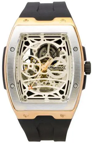 Ingersoll The Challenger PU Rubber Strap Silver Skeleton Dial Automatic I12302 Men's Watch Ingersoll The Challenger PU Rubber Strap Silver Skeleton Dial Automatic I12302 Men's Watch