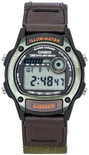 Casio Standard Digital Leather And Cloth Strap Quartz W-220HF-3AV Unisex Watch