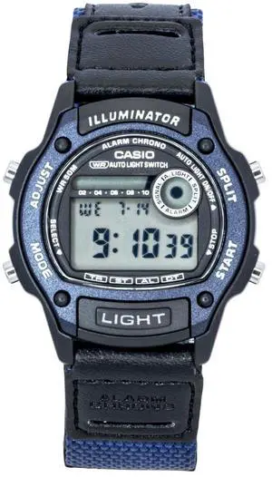 Casio Standard Digital Leather And Cloth Strap Quartz W-220HF-2AV Unisex Watch