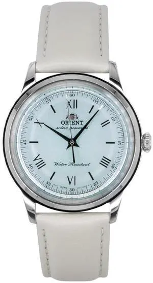 Orient Bambino Leather Strap Pale Green Dial Solar RA-WK0002E Men's Watch Orient Bambino Leather Strap Pale Green Dial Solar RA-WK0002E Men's Watch