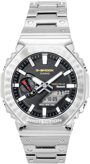 Casio G-Shock Full Metal Analog Digital Smartphone Link Stainless Steel Black Dial Solar GM-B2100SD-1C 200M Men's Watch