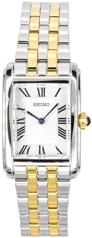 Seiko Two Tone Stainless Steel Silver Dial Quartz SWR087P1 Women's Watch