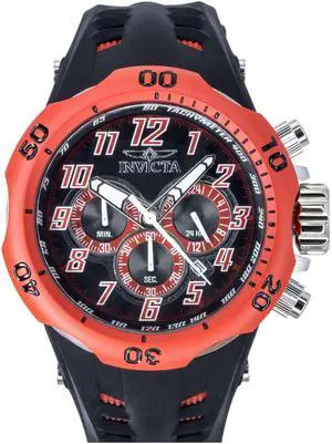 Invicta Venom Hydra GMT Chronograph Silicone Strap Black Dial Quartz 48237 200M Men's Watch