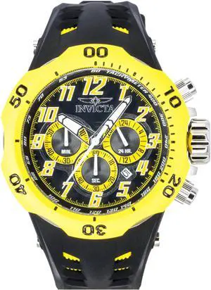 Invicta Venom Hydra GMT Chronograph Silicone Strap Black Dial Quartz 48236 200M Men's Watch