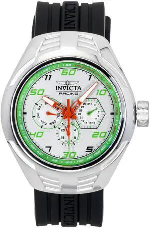 Invicta Racing Silicone Strap Silver Dial Quartz 47726 Men's Watch Invicta Racing Silicone Strap Silver Dial Quartz 47726 Men's Watch
