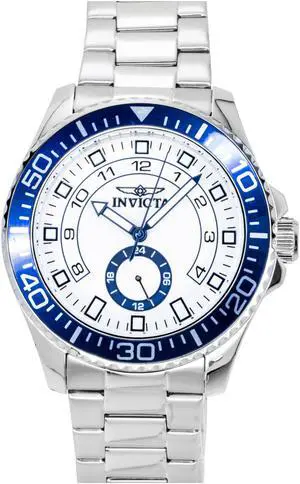 Invicta Pro Diver Stainless Steel White Dial Quartz 47124 Men's Watch Invicta Pro Diver Stainless Steel White Dial Quartz 47124 Men's Watch