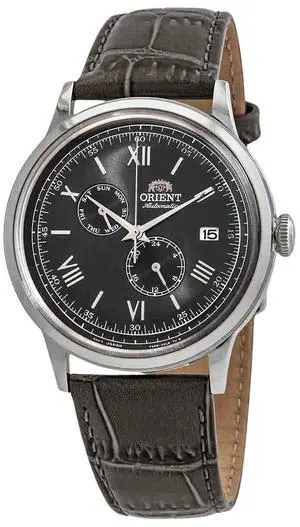 Orient Bambino Version 8 Classic Leather Strap Grey Dial Automatic RA-AK0704N10B Men's Watch Orient Bambino Version 8 Classic Leather Strap Grey Dial Automatic RA-AK0704N10B Men's Watch