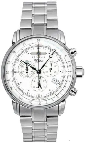Zeppelin 100 Jahre Chronograph Stainless Steel Beige Dial Quartz 8680MB3 Men's Watch Zeppelin 100 Jahre Chronograph Stainless Steel Beige Dial Quartz 8680MB3 Men's Watch