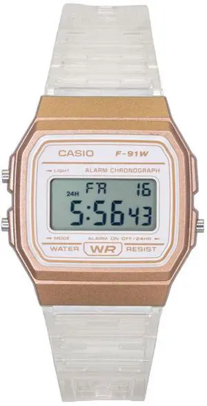 Casio Digital Transparent Resin Strap Quartz F-91WS-7A3 Unisex Watch Casio Digital Transparent Resin Strap Quartz F-91WS-7A3 Unisex Watch