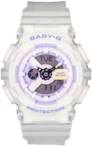 Casio Baby-G Analog Digital Resin Strap Purple Dial Quartz BA-110PS-7A 100M Women's Watch Casio Baby-G Analog Digital Resin Strap Purple Dial Quartz BA-110PS-7A 100M Women's Watch