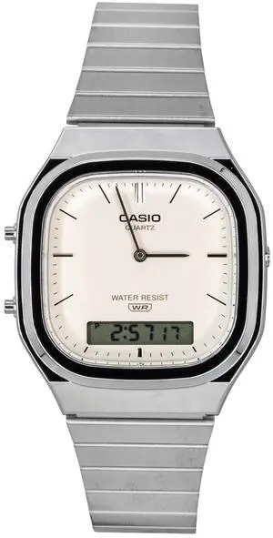 Casio Vintage Analog Digital Off White Dial Quartz AQ-240E-7A2 Unisex Watch Casio Vintage Analog Digital Off White Dial Quartz AQ-240E-7A2 Unisex Watch