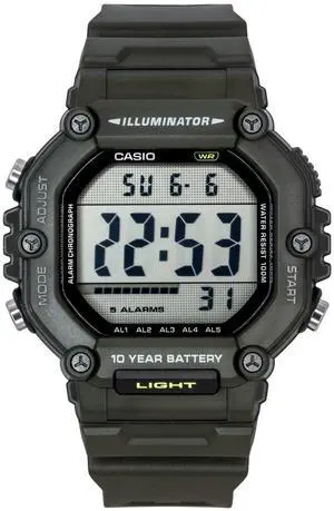 Casio Digital Extra Long Resin Strap Quartz AE-1600HX-3AV 100M Unisex Watch Casio Digital Extra Long Resin Strap Quartz AE-1600HX-3AV 100M Unisex Watch