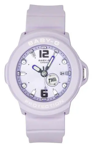Casio Baby-G Plus Analog Resin Purple Dial Quartz BGA-15K-6A 100M Women's Watch With Convertible Holder Casio Baby-G Plus Analog Resin Purple Dial Quartz BGA-15K-6A 100M Women's Watch With Convertible Holder