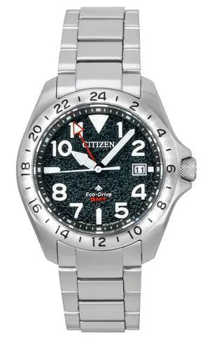 Citizen Promaster GMT Stainless Steel Black Dial Eco-Drive Diver's BJ7150-50E 200M Men's Watch Citizen Promaster GMT Stainless Steel Black Dial Eco-Drive Diver's BJ7150-50E 200M Men's Watch