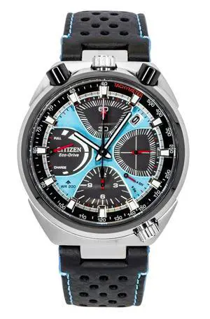Citizen Promaster Limited Edition Chronograph Leather Strap Blue Dial Eco-Drive Diver's AV0106-01L 200M Men's Watch Citizen Promaster Limited Edition Chronograph Leather Strap Blue Dial Eco-Drive Diver's AV0106-01L 200M Men's Watch
