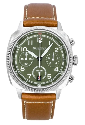 Bulova 96B482 Military VWI Special Edition Chronograph Quartz Watch - Brown/Green Bulova 96B482 Military VWI Special Edition Chronograph Quartz Watch - Brown/Green