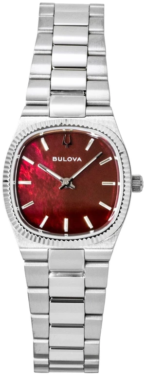 Bulova Super Seville Stainless Steel Red Mother Of Pearl Dial Quartz 96L354 Women's Watch Bulova Super Seville Stainless Steel Red Mother Of Pearl Dial Quartz 96L354 Women's Watch