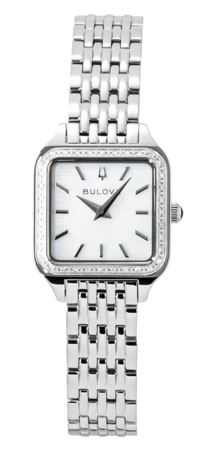 Bulova Sutton Stainless Steel Diamond Accents White Dial Quartz 96R256 Women's Watch Bulova Sutton Stainless Steel Diamond Accents White Dial Quartz 96R256 Women's Watch